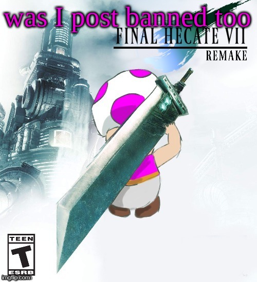 Final Hecate VII (thank you disco) | was I post banned too | image tagged in final hecate vii thank you disco | made w/ Imgflip meme maker
