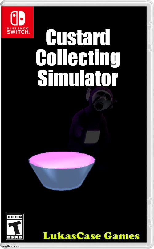 Collect My Custards | Custard Collecting Simulator | image tagged in nintendo switch | made w/ Imgflip meme maker