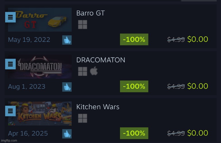 THERE ARE THREE FREE GAMES ON STEAM RN | made w/ Imgflip meme maker