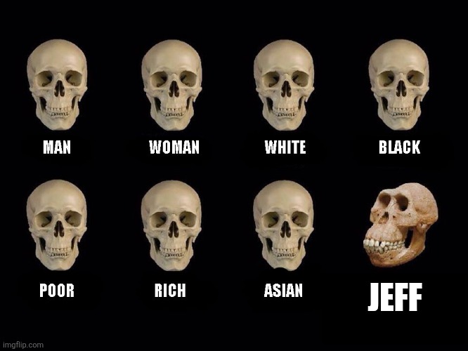 empty skulls of truth | JEFF | image tagged in empty skulls of truth | made w/ Imgflip meme maker