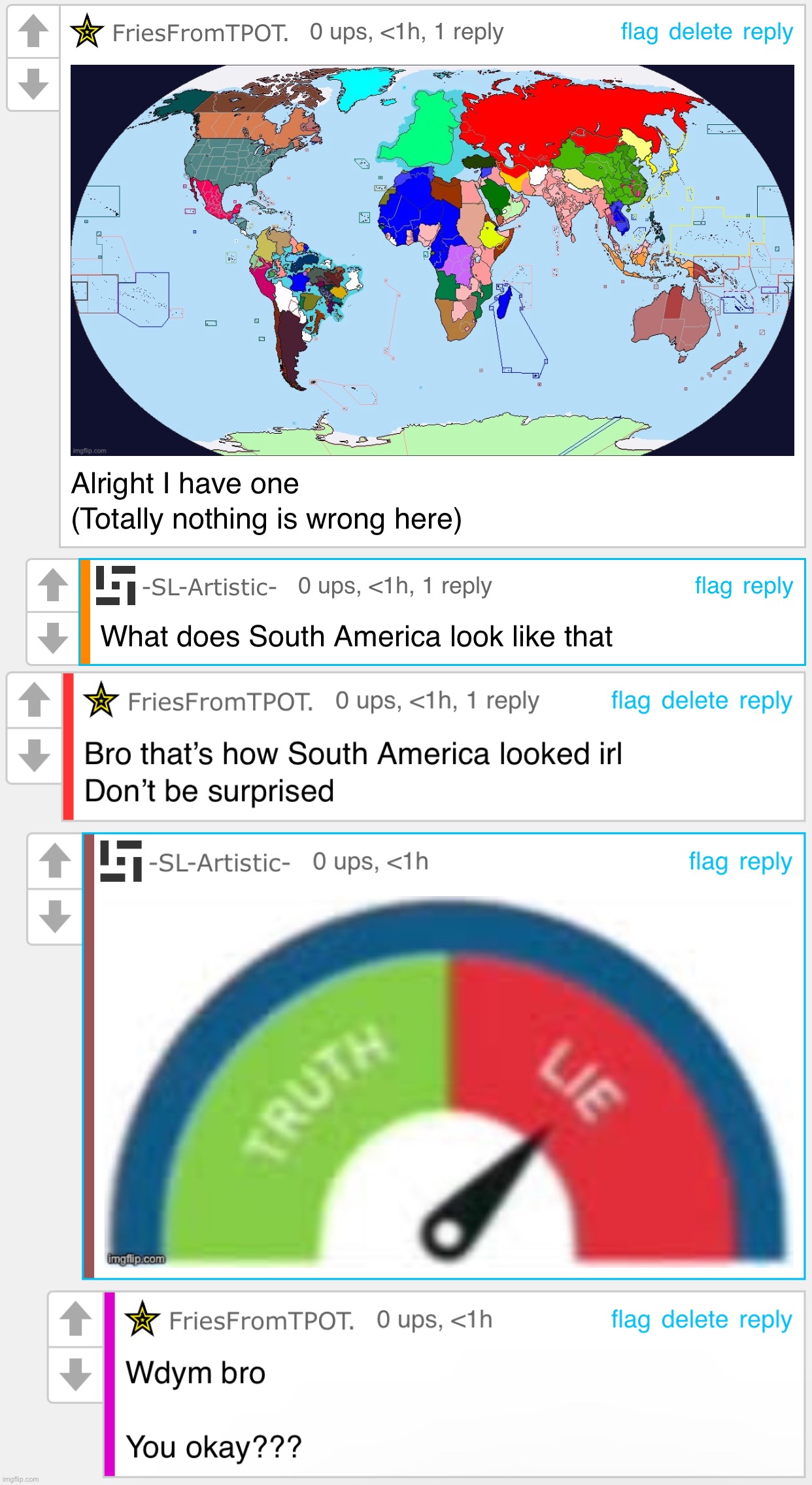 Gaslighting the shit outta him bc it’s funny | made w/ Imgflip meme maker