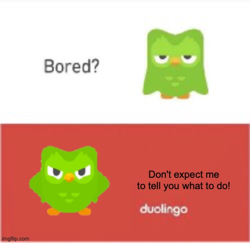 I dunno why I did this it made sense at first | Don't expect me to tell you what to do! | made w/ Imgflip meme maker