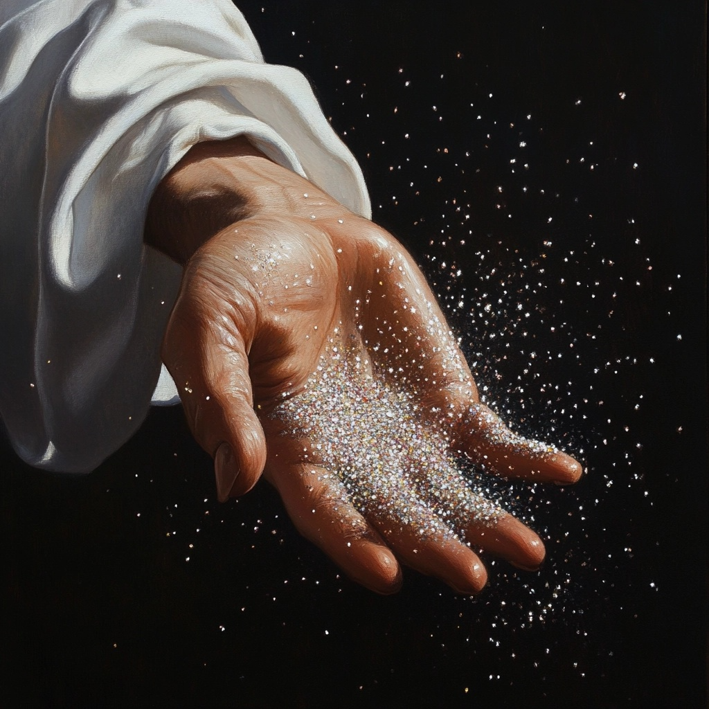 Jesus Glitter Blank Meme Template
