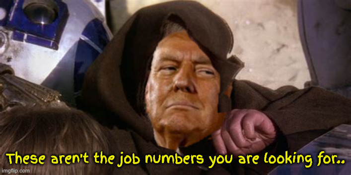 These aren't the jobs numbers you are looking for | These aren't the job numbers you are looking for.. | image tagged in these aren't the jobs numbers you are looking for,trump installs a revolving door at bls,shot the piano player | made w/ Imgflip meme maker