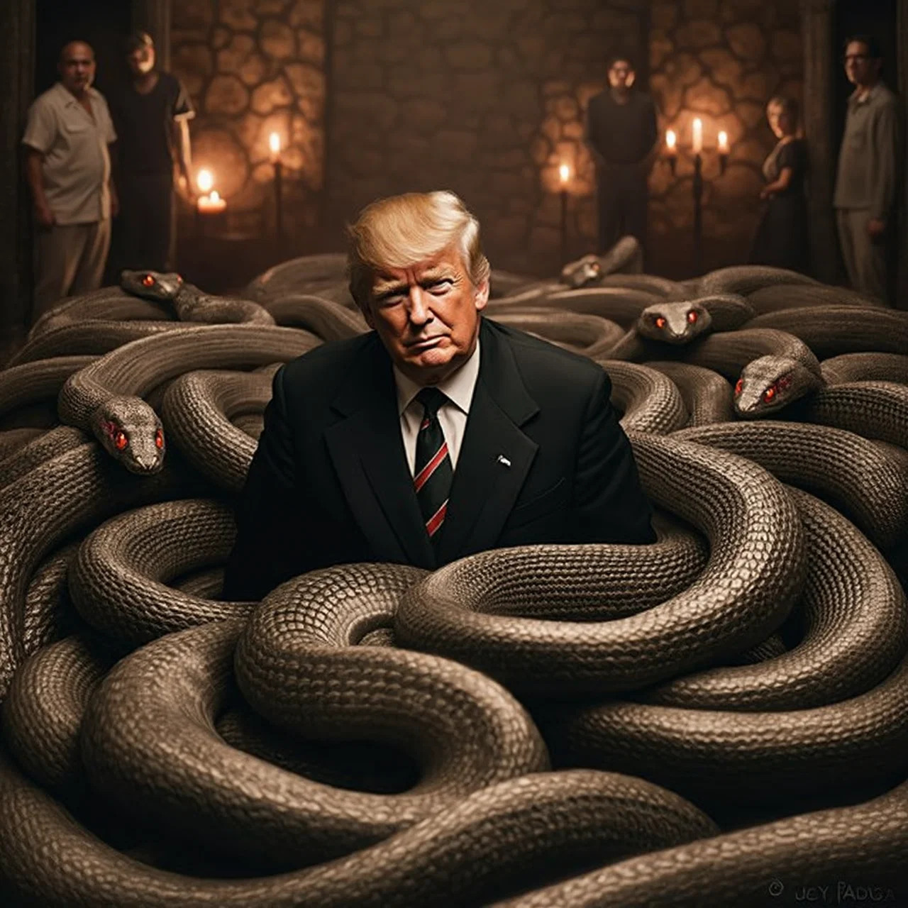 Donald Trump has snakes in his head. This will never change. Blank Meme Template