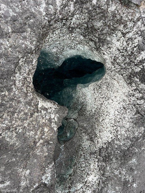 Penis ahh looking glacier hole | made w/ Imgflip meme maker
