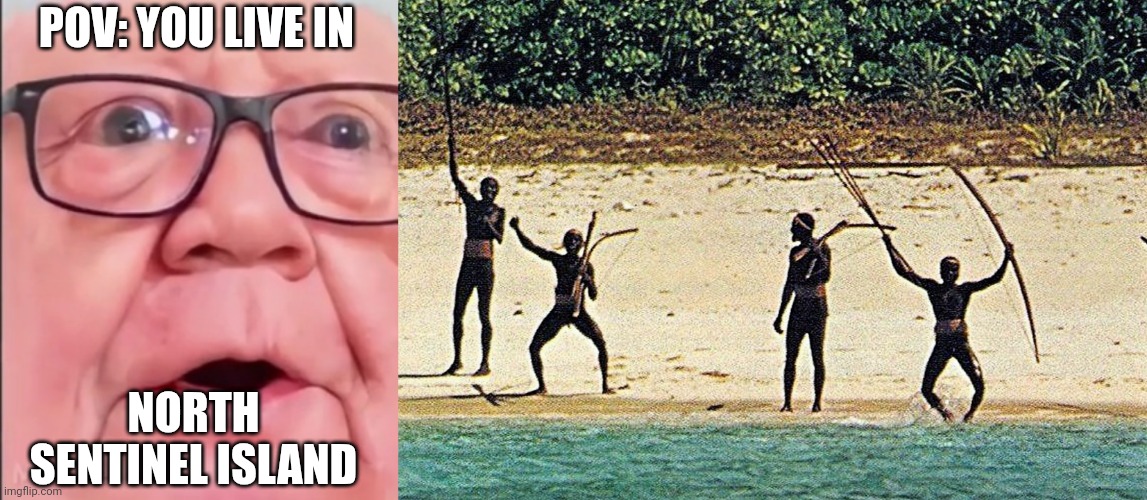 MrDweller becoming Loser: You live in (Part 17) | POV: YOU LIVE IN; NORTH SENTINEL ISLAND | image tagged in mrdweller phase 9,north sentinel island natives | made w/ Imgflip meme maker