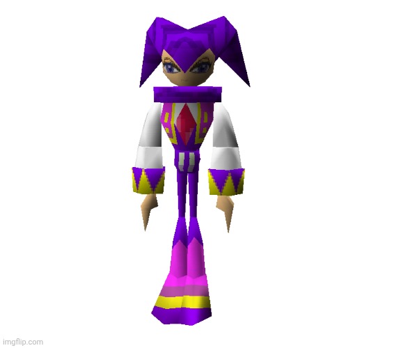 NiGHTS' sonic adventure model looks like he's on crack lmfao | made w/ Imgflip meme maker