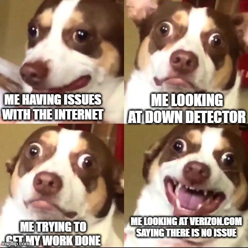 The look on your face when you work from home and internet is having issues | image tagged in the look on your face,internet issues,working from home | made w/ Imgflip meme maker