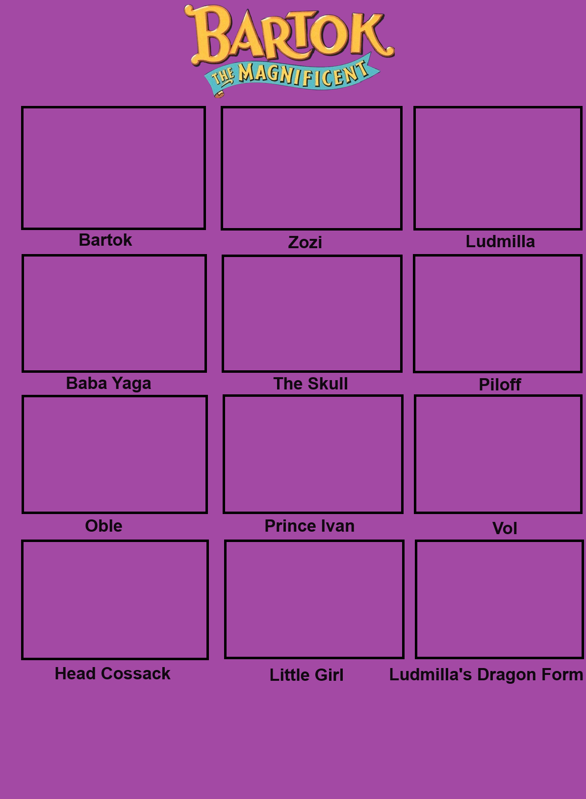 Bartok the Magnificent Cast Meme Blank Meme Template