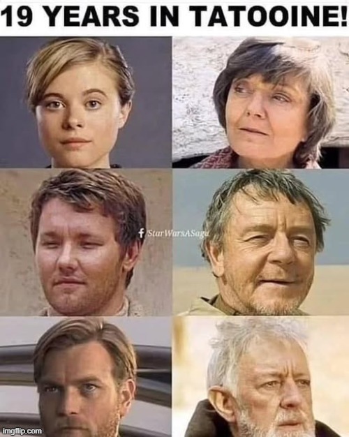 Still can't get over the fact that theres only 19 years between ROTS and ANH | made w/ Imgflip meme maker