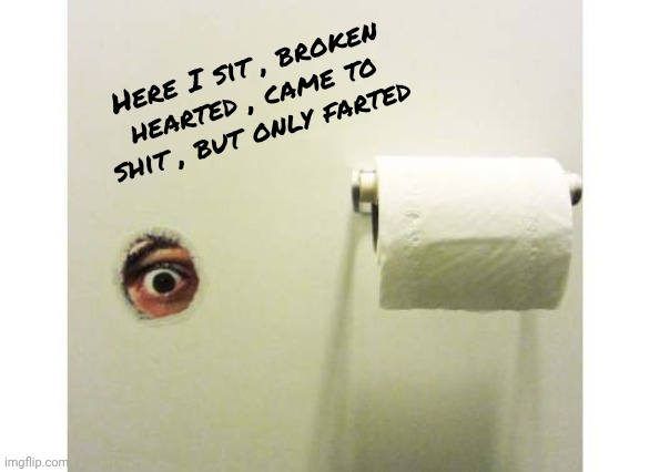From The Golden Age Of Graffiti | Here I sit , broken hearted , came to shit , but only farted | image tagged in bathroom peeping tom,disappointed,just do it,try again,task failed successfully | made w/ Imgflip meme maker