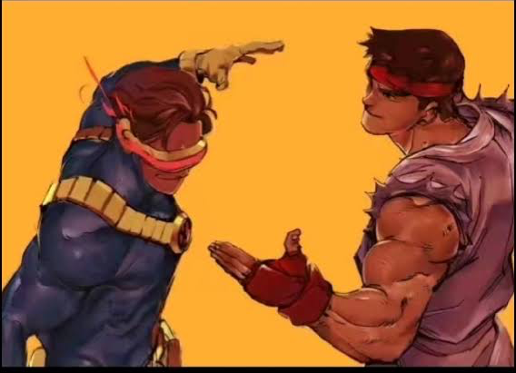 Cyclops and Ryu Blank Meme Template