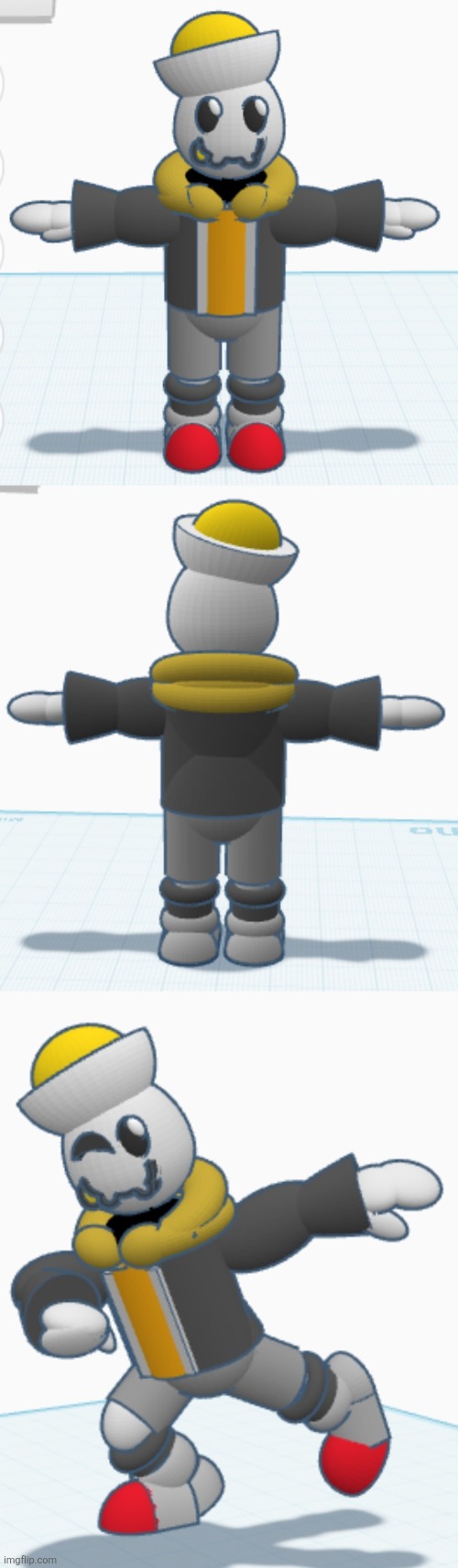 Finished the Eggyhead model + put him in a cool running pose | made w/ Imgflip meme maker