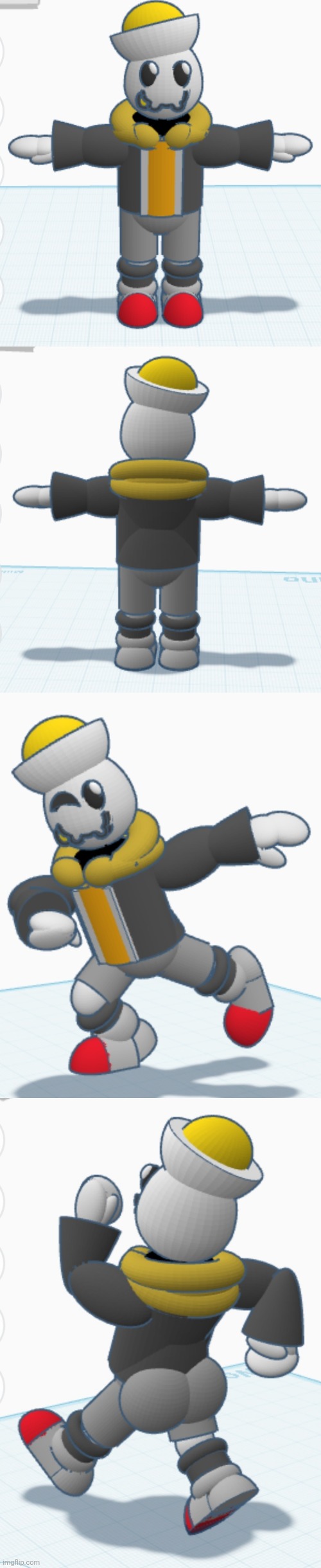 Finished the model + added some poses | made w/ Imgflip meme maker