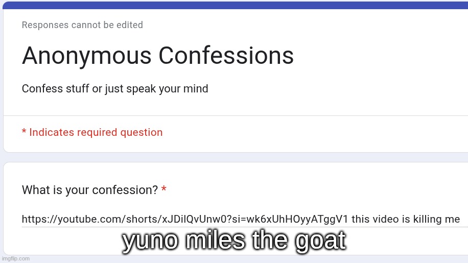 yuno miles the goat | made w/ Imgflip meme maker