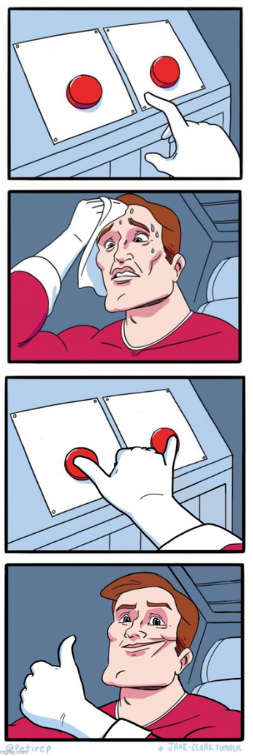 Button stress and solution Blank Meme Template
