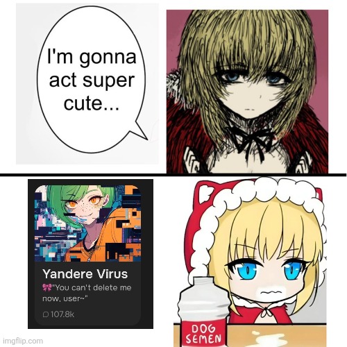 who even makes this stuff anyway | image tagged in i m gonna act super cute | made w/ Imgflip meme maker