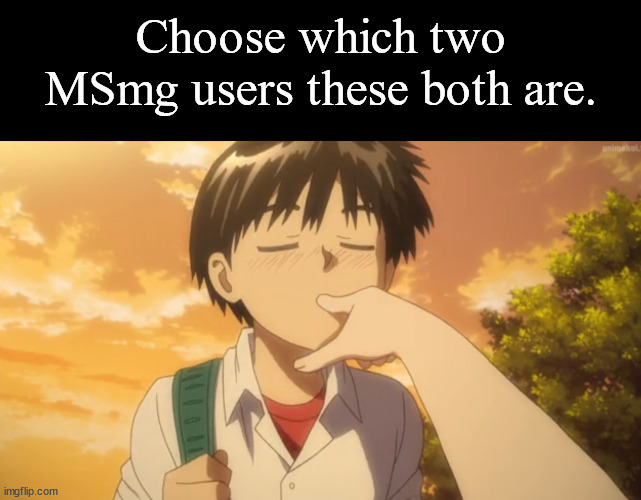 Choose which two MSmg users these both are. | image tagged in memes,blank transparent square | made w/ Imgflip meme maker