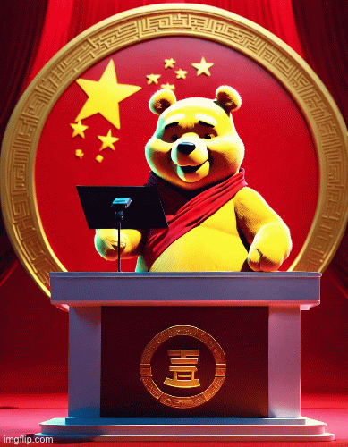 Winnie The Xi | image tagged in gifs,xi jinping,winnie the pooh,xi jin ping | made w/ Imgflip images-to-gif maker