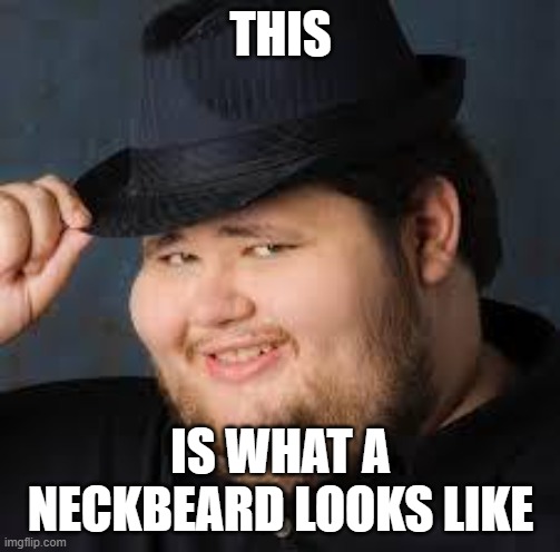NeckBeard | THIS IS WHAT A NECKBEARD LOOKS LIKE | image tagged in neckbeard | made w/ Imgflip meme maker