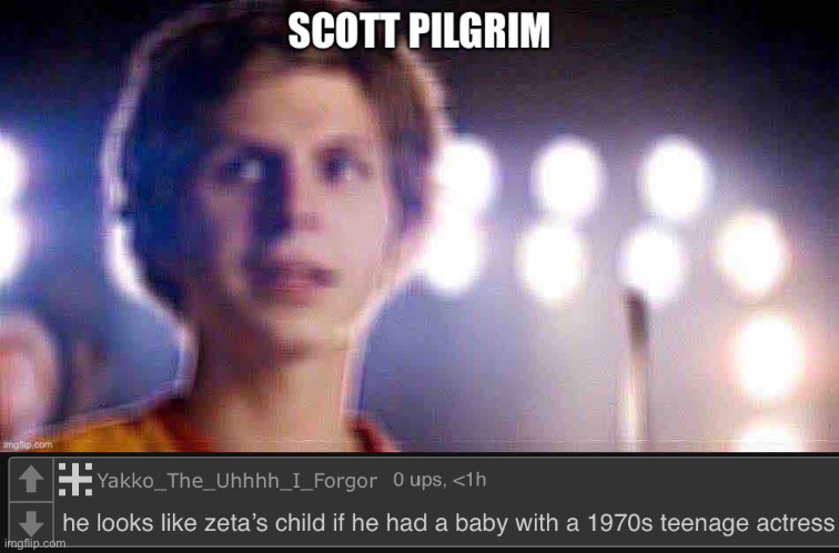 image tagged in scott pilgrim | made w/ Imgflip meme maker