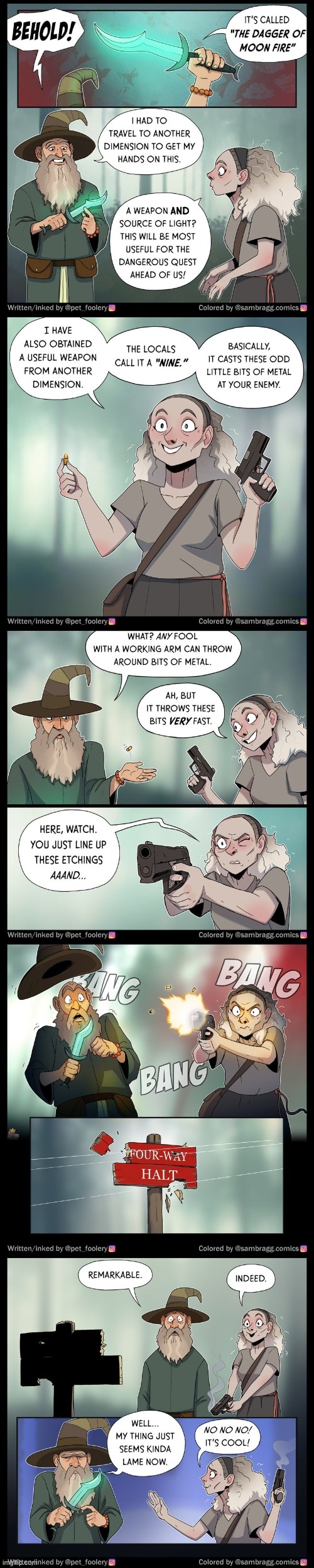 image tagged in weapons,dagger,moon,fire,nine,gun | made w/ Imgflip meme maker