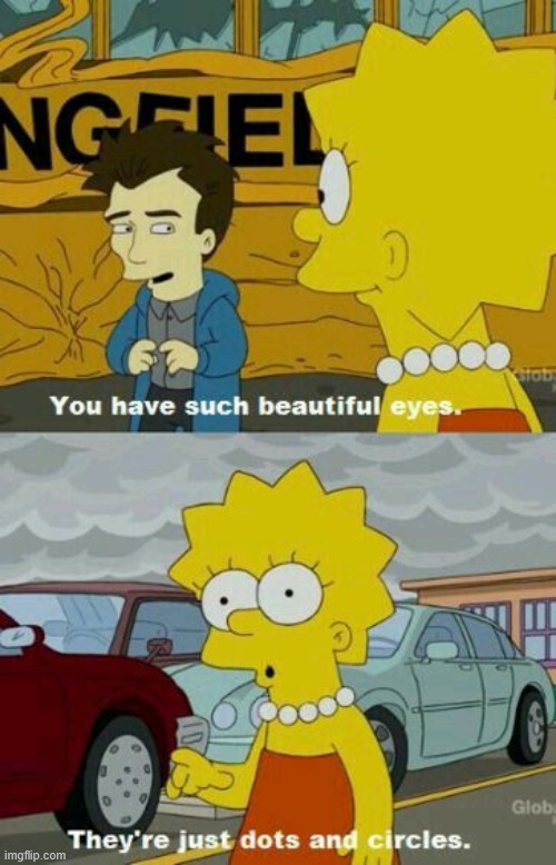 Dots and circles | image tagged in the simpsons,climbing,memes,latticeclimbing,halloween,vampire | made w/ Imgflip meme maker