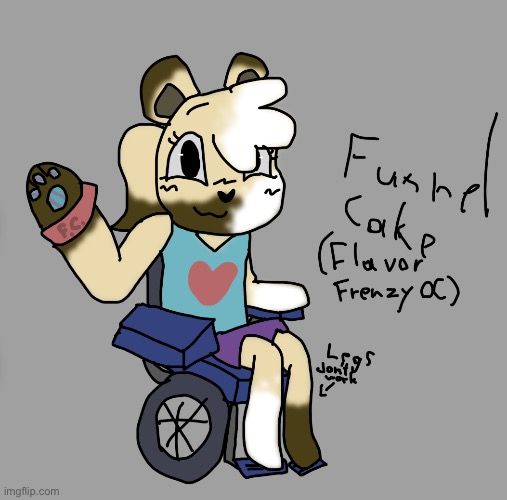 Funnel Cake!!! (OC For Flavor Frenzy) (Female, Best Friend is Candy Corn, Has a crush on Candy Corn, Friends w/ Popsicle too) | image tagged in oc,sugar,cakes | made w/ Imgflip meme maker