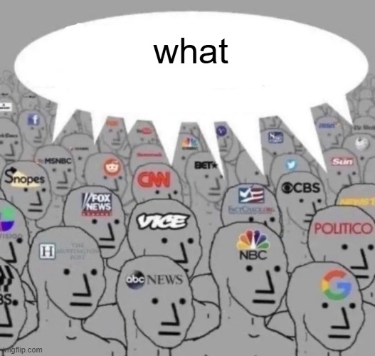 news channels hivemind | what | image tagged in news channels hivemind | made w/ Imgflip meme maker
