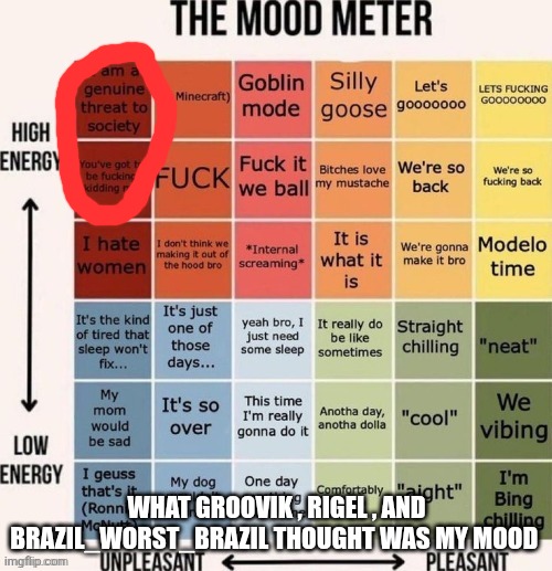 https://imgflip.com/i/a0e552 | WHAT GROOVIK , RIGEL , AND BRAZIL_WORST_BRAZIL THOUGHT WAS MY MOOD | image tagged in the mood meter | made w/ Imgflip meme maker