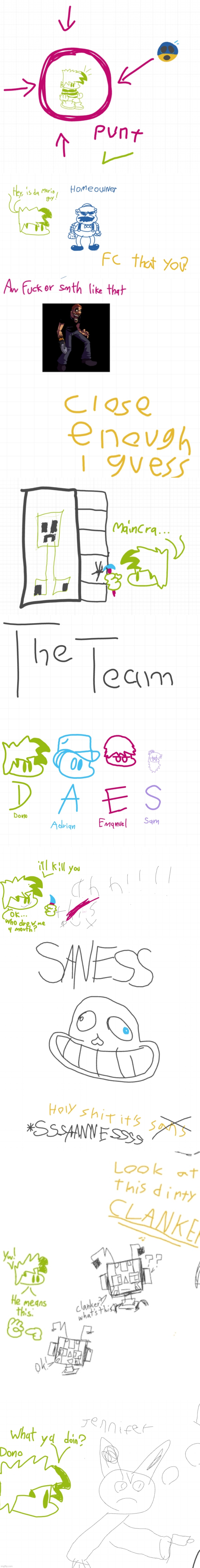 Dono's little shenanigans inside an eggs whiteboard | made w/ Imgflip meme maker