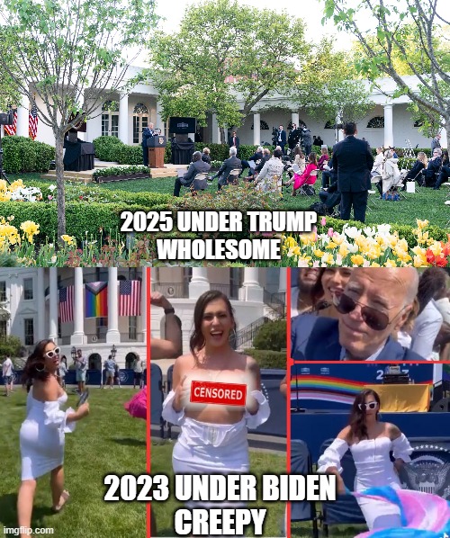 2025 UNDER TRUMP
WHOLESOME 2023 UNDER BIDEN
CREEPY | made w/ Imgflip meme maker
