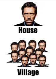 house and village Blank Meme Template