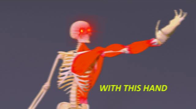 With this hand Blank Meme Template