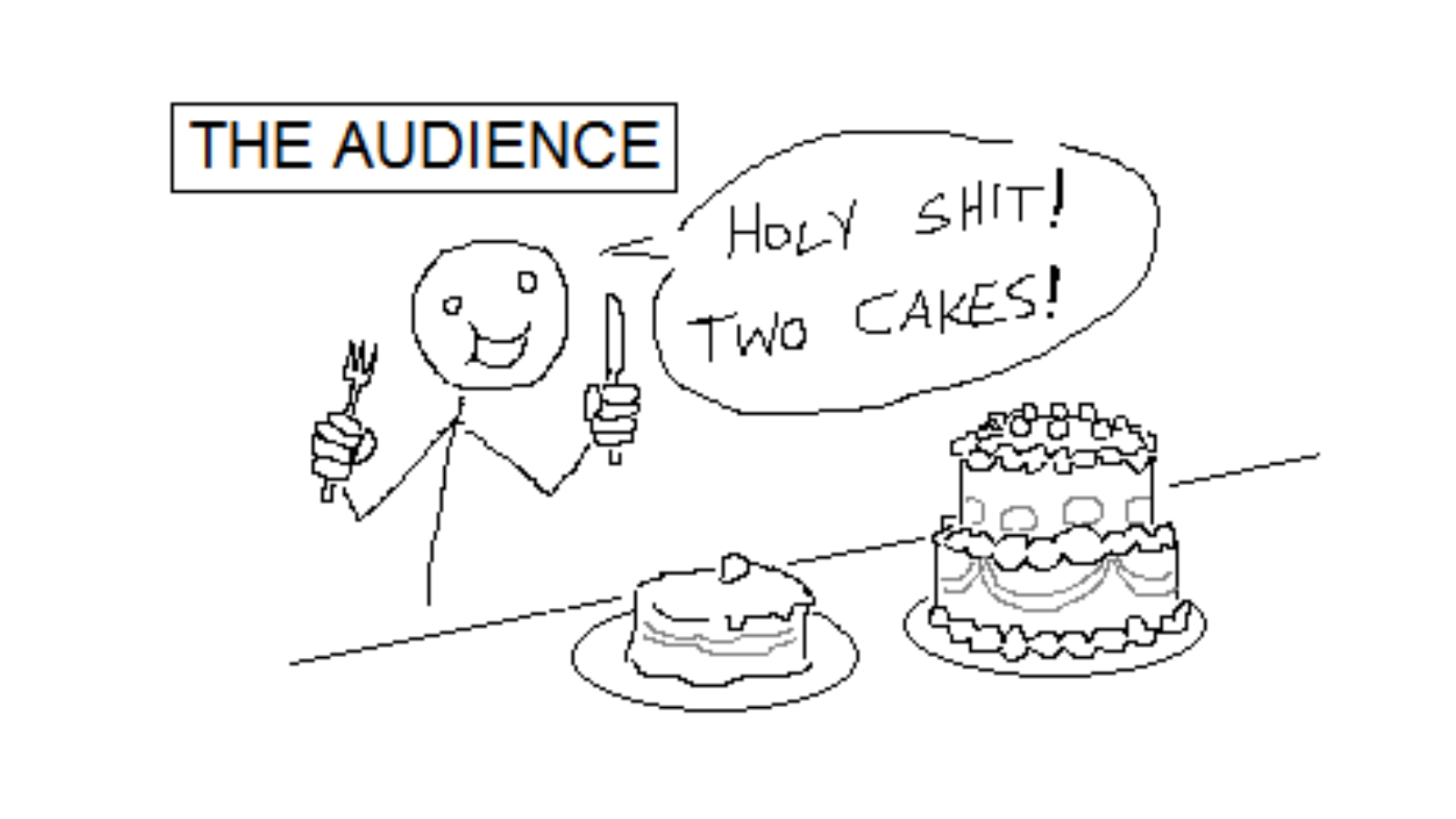 2 cakes Blank Meme Template