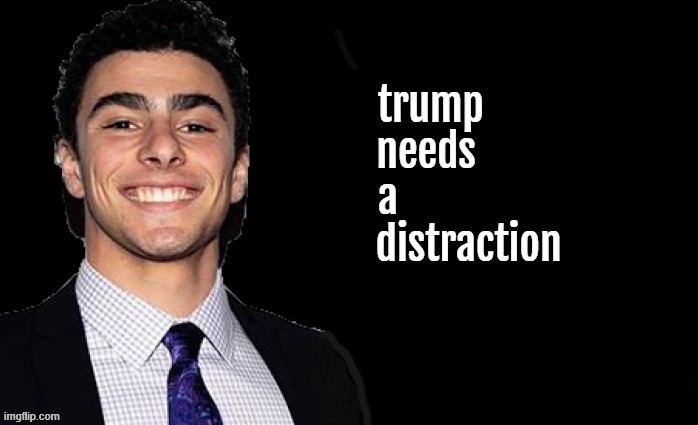 trump needs a distraction | trump
       needs 
a  
               distraction | image tagged in trump needs a distraction,luigi,mangione,patriot,private justice | made w/ Imgflip meme maker
