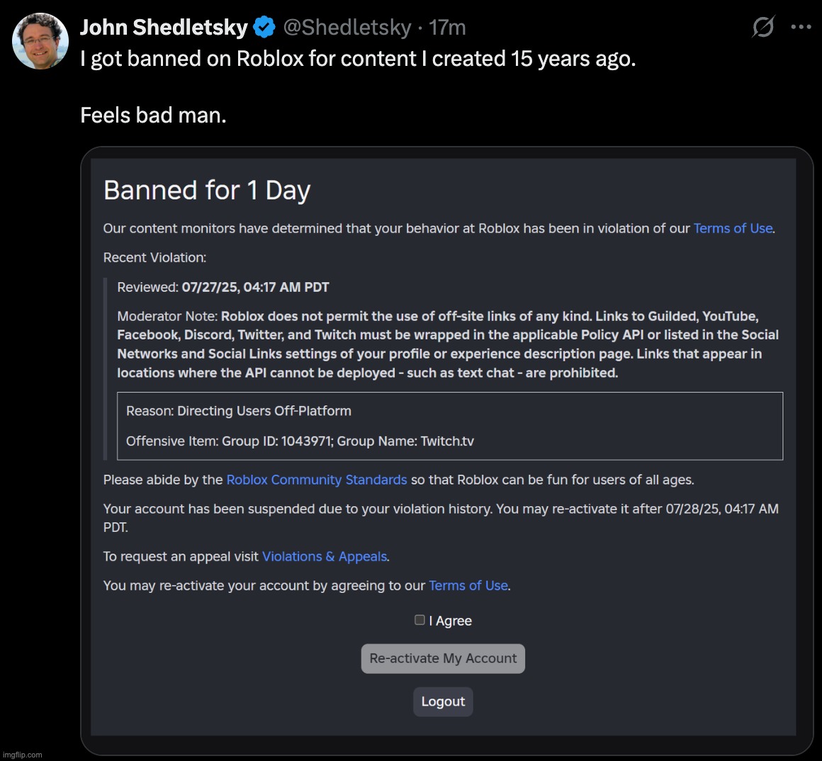 how do you ban shedletsky him-fucking-self | made w/ Imgflip meme maker