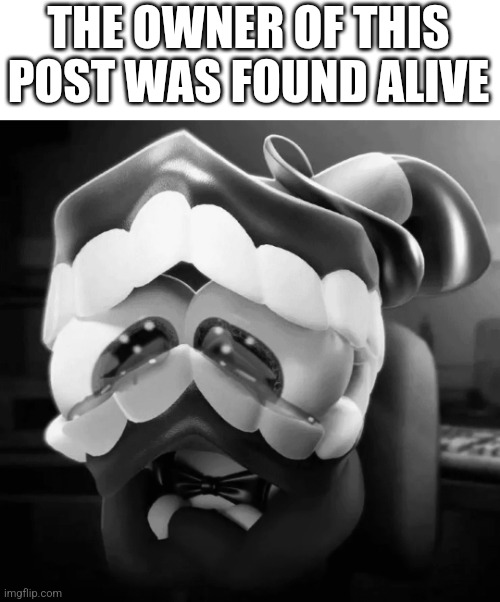 New reaction image just dropped | THE OWNER OF THIS POST WAS FOUND ALIVE | image tagged in reaction,the amazing digital circus | made w/ Imgflip meme maker