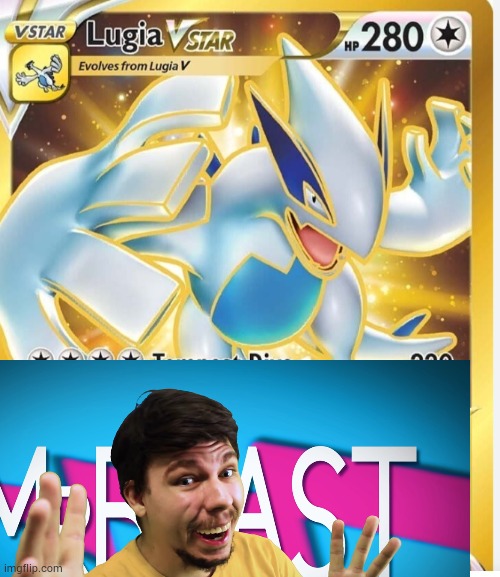 LUGIA MRBEAST | image tagged in lugia mrbeast | made w/ Imgflip meme maker