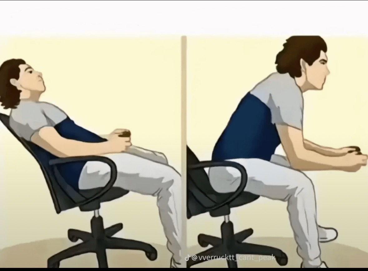 Relaxed vs engaged Blank Meme Template