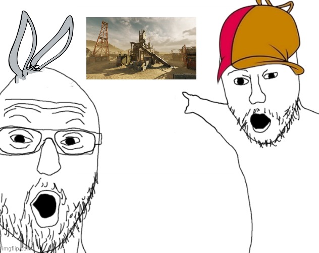Looney tunes rust, bro | image tagged in soyjak pointing | made w/ Imgflip meme maker