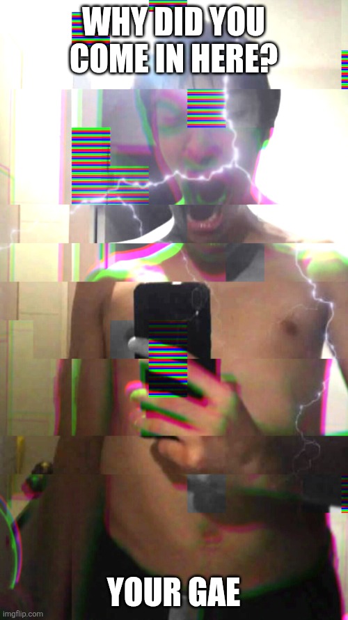 WHY DID YOU COME IN HERE? YOUR GAE | made w/ Imgflip meme maker