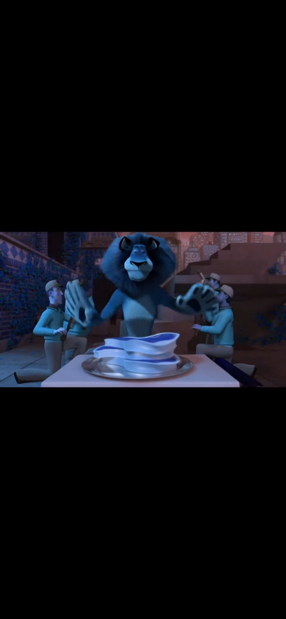Alex the Lion’s Blueberry Spa Day Blank Meme Template