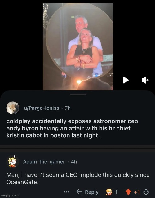 image tagged in coldplay,andy byron,kristin cabot,ceo,implode,oceangate | made w/ Imgflip meme maker