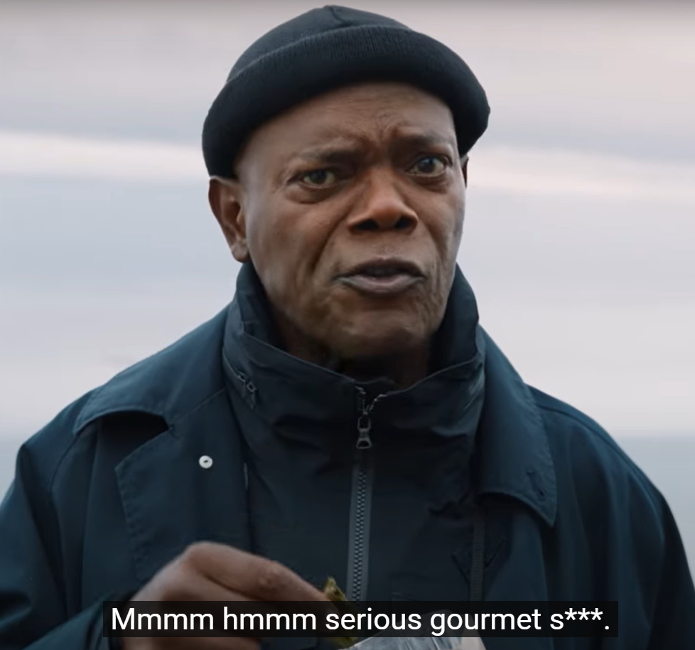 Samuel L Jackson gourmet shit Blank Meme Template