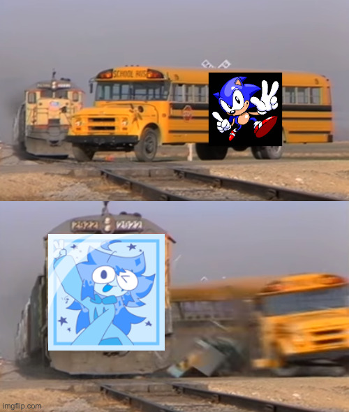 ??? | image tagged in a train hitting a school bus | made w/ Imgflip meme maker