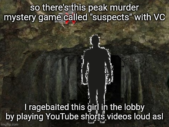 1952 | so there's this peak murder mystery game called "suspects" with VC; I ragebaited this girl in the lobby by playing YouTube shorts videos loud asl | image tagged in 1952 | made w/ Imgflip meme maker