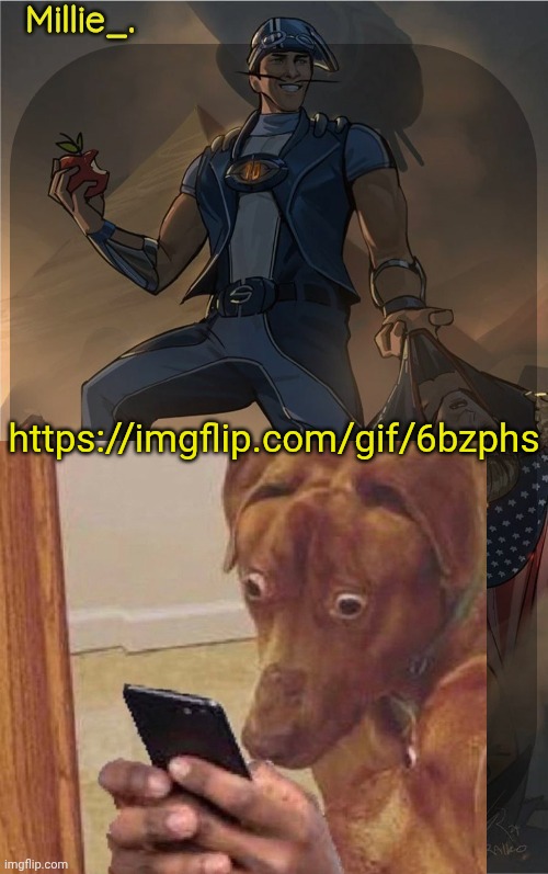 Millie's Sportacus solos fiction Announcement template | https://imgflip.com/gif/6bzphs | image tagged in millie's sportacus solos fiction announcement template | made w/ Imgflip meme maker