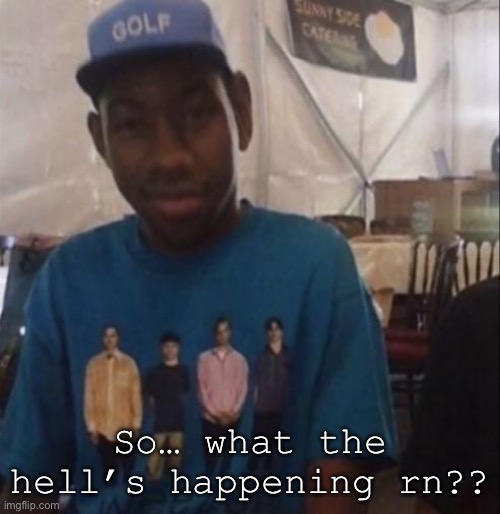 Weezer the Creator | So… what the hell’s happening rn?? | image tagged in weezer the creator | made w/ Imgflip meme maker